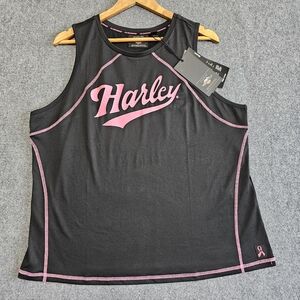 Harley Davidson Pink Label Performance Tank Top Activewear BIKER Womens XL NWT